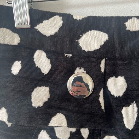 Adam Lippes Black White Spotted Pattern Jacquard Mini Skirt - Picture 8 of 9